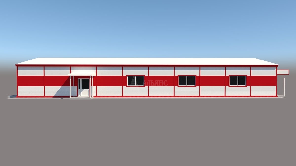 3D визуализация Магазин из сэндвич-панелей - фото 8