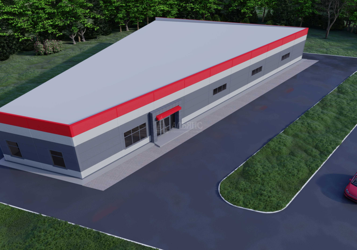 3D визуализация Магазин из сэндвич-панелей - фото 5