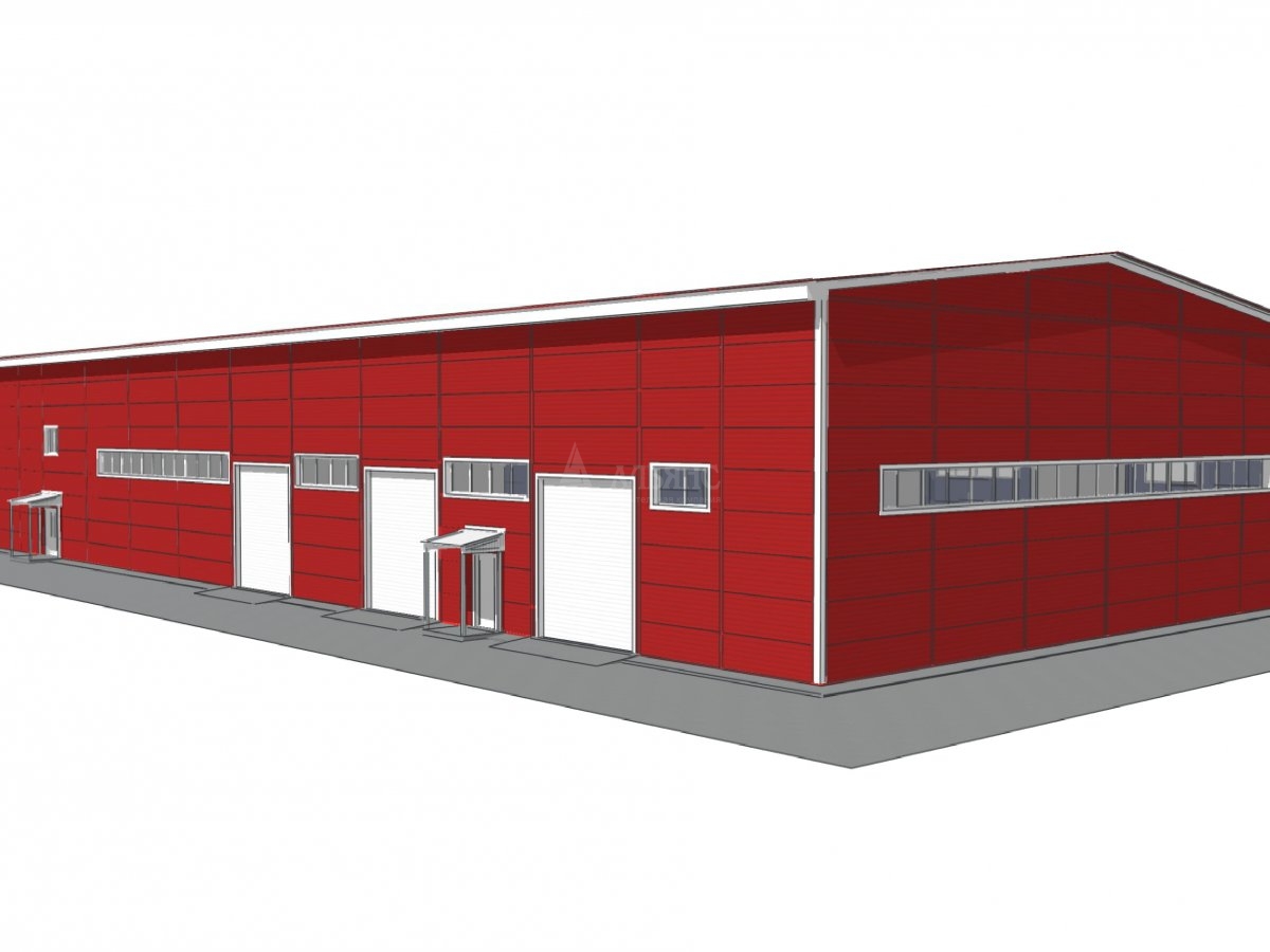 3D визуализация Производственное здание из сэндвич-панелей - фото 4