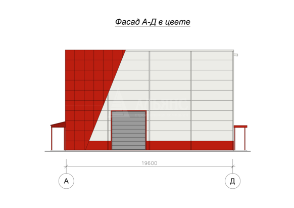 3D визуализация Металлобаза ангар-склад из сэндвич-панелей - фото 6