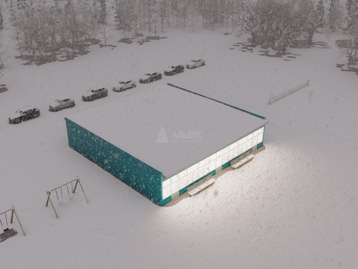 3D визуализация Проект павильона из сэндвич-панелей - фото 6